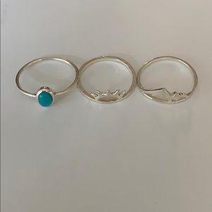 Set of three pura vida rings